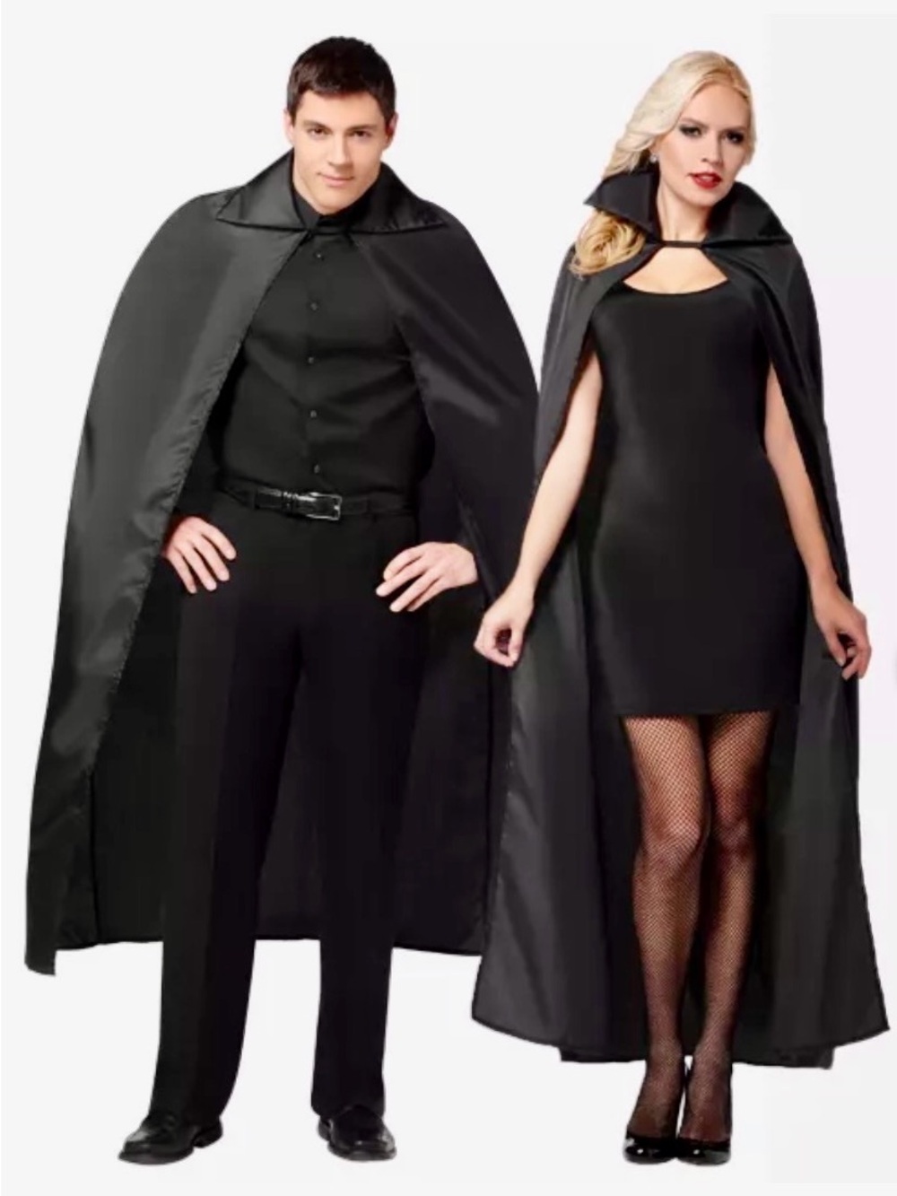 Unisex Black Cape Classic Full-Length for Halloween/Costume